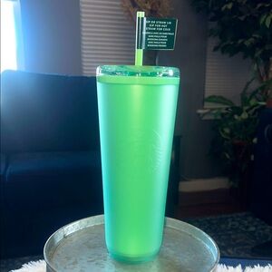 ☘️NWT Starbucks 2025 Summer Seafoam Mint Green Soft Touch Hot/Cold Venti Tumbler